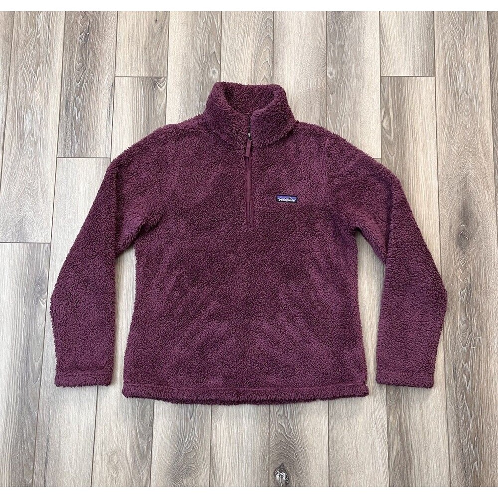 Patagonia Los Gatos Women’s Purple 1/4 Zip Logo Fleece Jacket Size Medium